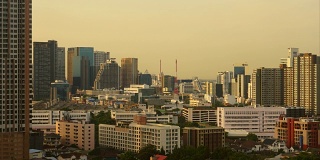 日落时分的曼谷摩天大楼