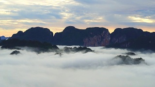 时光流逝，雾，山，动，云。泰国视频素材模板下载