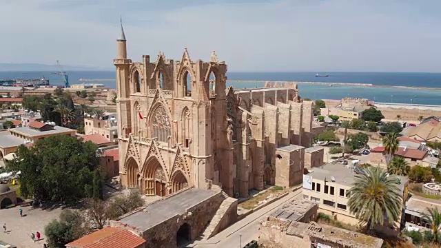 塞浦路斯Gazi Magosa (Famagusta)的Lala Mustafa Pasha清真寺(圣尼古拉斯大教堂)