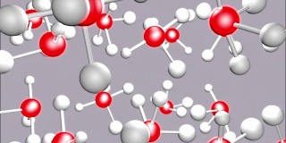 移动分子结构，红白原子