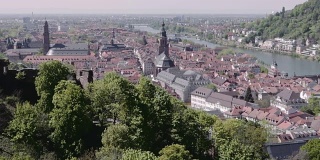 海德堡鸟瞰图，城市景观
