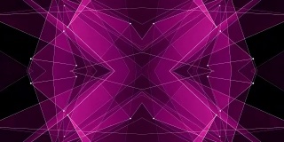 抽象对称粉色多边形形状网云动画背景新质量动态技术运动彩色视频素材