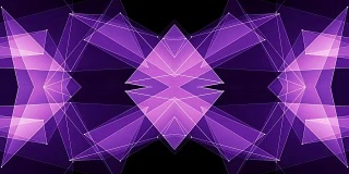 抽象对称的紫色多边形形状网云动画背景新质量动态技术运动多彩的视频素材