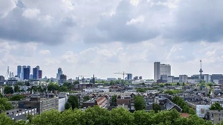 鸟瞰图鹿特丹城市天际线视频素材模板下载