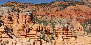 上升无人机拍摄的犹他州岩石hoodoo