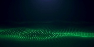波粒子背景照明数字波发光粒子。数字波粒子构成数字背景