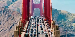 旧金山金门大桥交通时间流逝