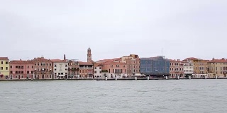 威尼斯城意大利从海上船全景