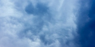 暴风雨前的乌云。雷暴前的乌云背景。时间流逝。间隔拍摄。