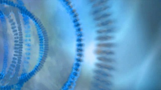 DNA科学的蓝线是圆的视频素材模板下载