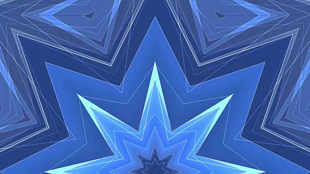 抽象对称蓝色多边形形状网闪亮云动画背景新质量动态技术运动彩色视频素材