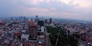 鸟瞰图的墨西哥城-墨西哥城，墨西哥