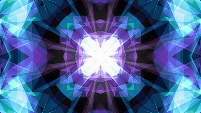抽象对称蓝紫多边形形状网闪亮云动画背景新质量动态技术运动彩色视频素材