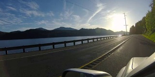 车窗风景路线山湖高速公路