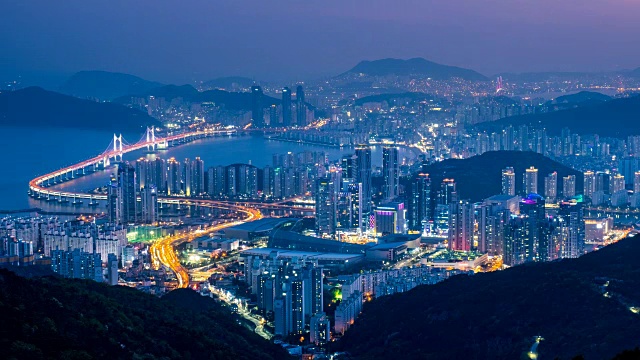 韩国釜山鸟瞰图