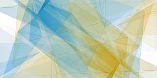 抽象对称蓝黄色多边形星形网闪亮云动画背景新质量动态技术运动彩色视频素材