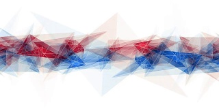 抽象蓝红多边形星形网闪亮云动画背景新的高品质动态技术运动彩色视频素材