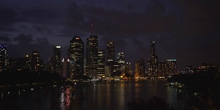 昆士兰首府布里斯班的夜景