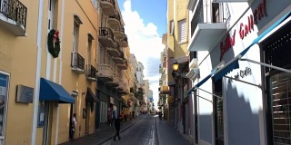 波多黎各圣胡安老城的街道