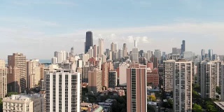 4k无人机视频-风景揭示城市从林肯公园