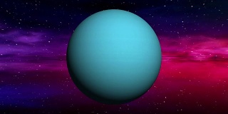 天王星在太空星云背景上
