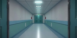 医院走廊，开门，循环动画
