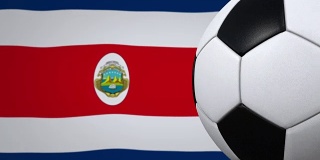 足球环与哥斯达黎加国旗的背景