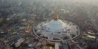 尼泊尔的Stupa Bodhnath katmandu - 2017年10月26日