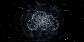 云计算，科技动画的云符号