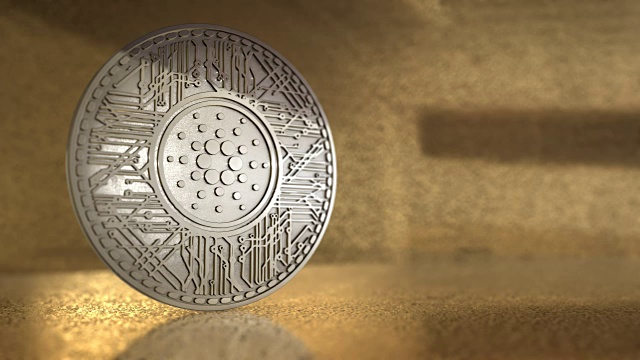 Cardano Coin (ADA)区块链加密货币3D渲染