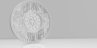 Cardano Coin (ADA)区块链加密货币3D渲染