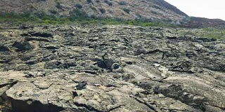 加拉帕戈斯群岛圣地亚哥岛上的熔岩流
