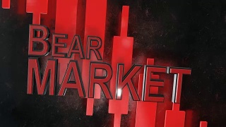 熊市股票价格下跌3D标题动画股票市场视频素材模板下载