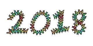 动画以题字的形式出现2018年的珍奇蝴蝶