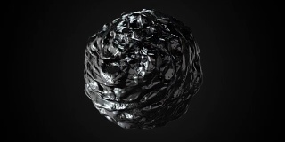 抽象的黑色纹理海绵有机球体