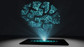 脑医学成像未来全息显示平板全息技术视频素材模板下载