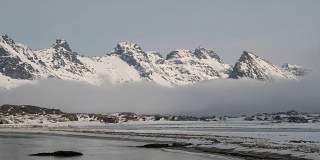 挪威罗浮敦群岛的景观。