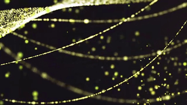 金色线条与粒子循环背景