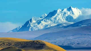 中国西藏珠穆朗玛峰大本营珠穆朗玛峰移动云场景4K延时视频素材模板下载