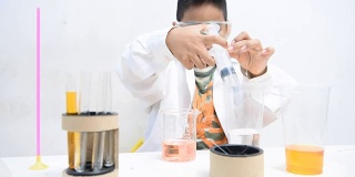 Boy Experimenting Science