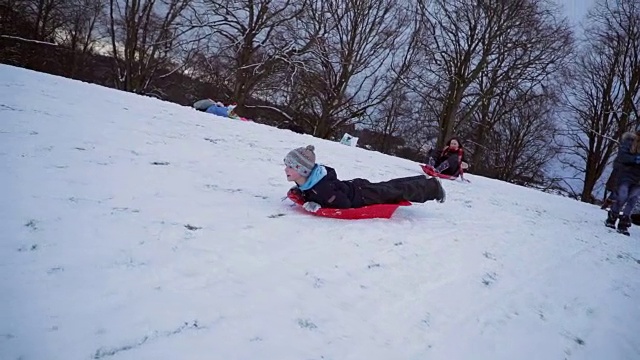 像企鹅一样滑雪