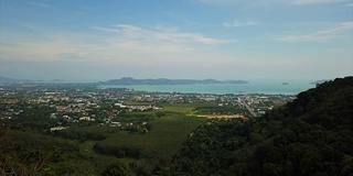 白天普吉岛大佛路空中海岸线全景4k泰国