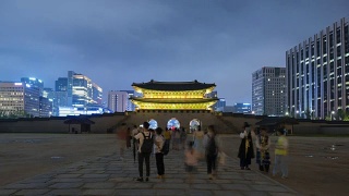 图为韩国首尔景福宫的照片视频素材模板下载
