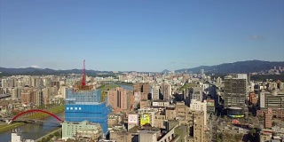 台湾台北市风景名江大桥中心区航拍4k全景图