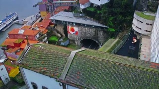 葡萄牙波尔图美丽的风景。里贝拉古城和杜罗河视频素材模板下载