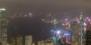 空中香港天际线城市景观