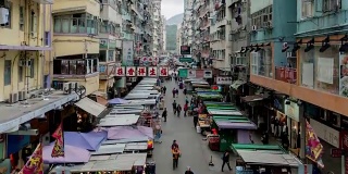 香港街景，孟角
