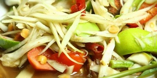 木瓜沙拉，泰国著名的食物