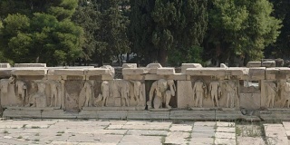 希腊雅典卫城狄俄尼索斯剧院的大理石浮雕