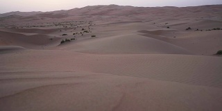 美丽的Rub al Khali沙漠在日落阿拉伯联合酋长国库存录像